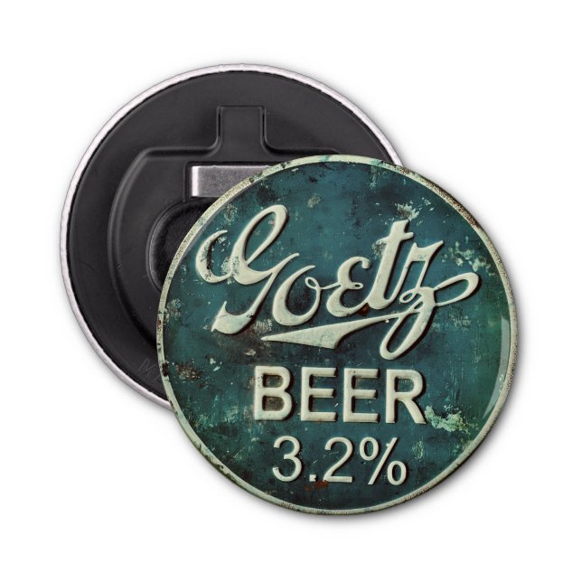 Rustic Beer Bottle Cap Bottle Opener (Front)