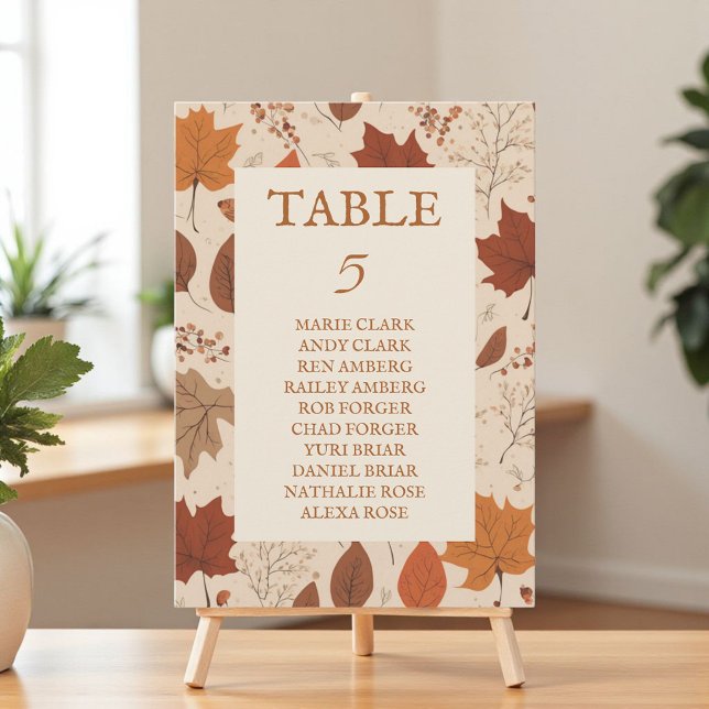 Rustic Beige Brown Maple Leaves Autumn Wedding  Invitation (Creator Uploaded)