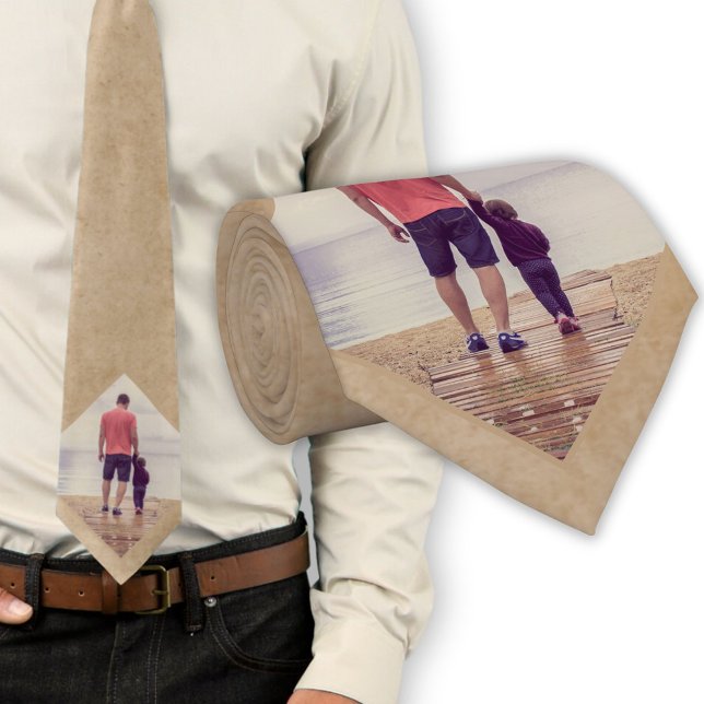 Rustic Beige Custom Photo   Tie (Creator Uploaded)