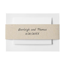 Rustic Beige Faux Kraft Cardboard Monogramed Belly