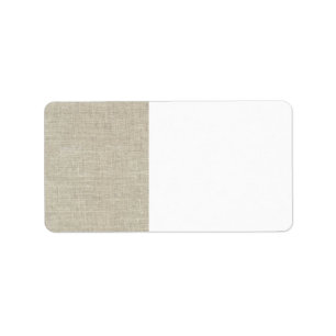 Rustic Beige Linen Printed Label