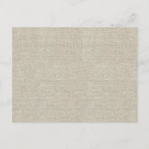 Rustic Beige Linen Printed Postcard