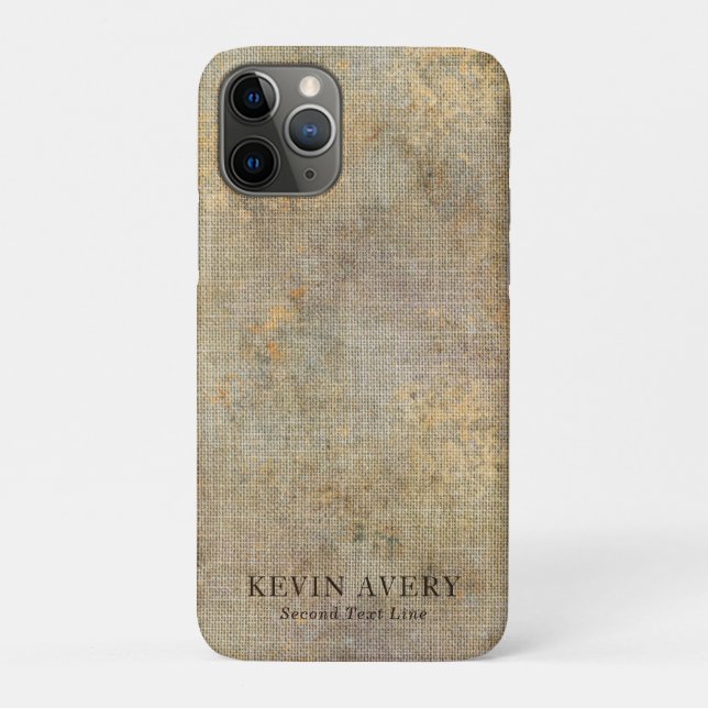 Rustic Beige Linen Texture Elegant Case-Mate iPhone Case (Back)