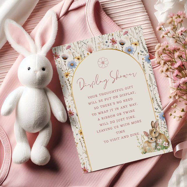 Rustic Beige Wildflower Display Shower Enclosure Card (Creator Uploaded)