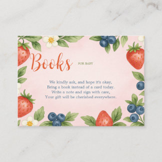 Rustic Berry Sweet Book Baby Card