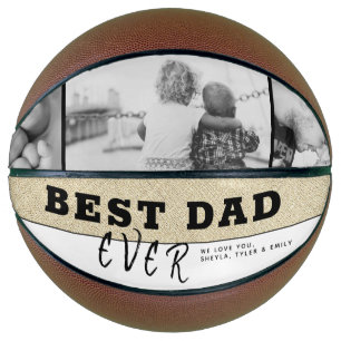 Rustic Best Dad Ever Father`s Day 3 Photo Basketball