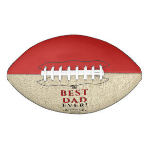 Rustic Best Dad Ever Father`s Day American Football