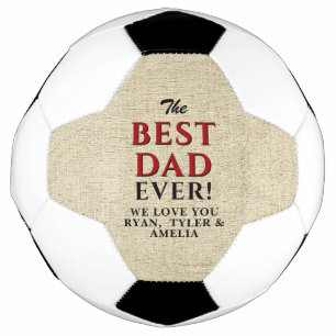 Rustic Best Dad Ever Father`s Day Football