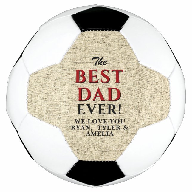 Rustic Best Dad Ever Father`s Day Football (Front)