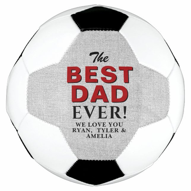 Rustic Best Dad Ever Father`s Day Football (Front)