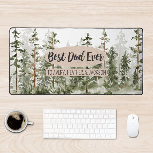 Rustic Best Dad Ever Fathers Day  Desk Mat