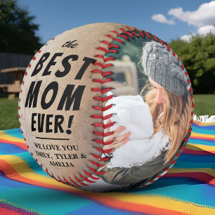 Rustic Best Mom Ever 2 Photo Collage  Softball
