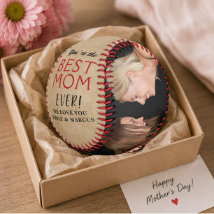 Rustic Best Mum Mother`s Day Photo Collage Baseball