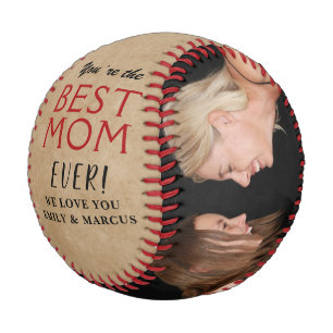 Rustic Best Mum Mother`s Day Photo Collage  Baseball