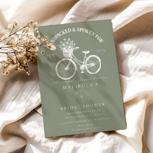 Rustic Bicycle Floral Shower Invitation
