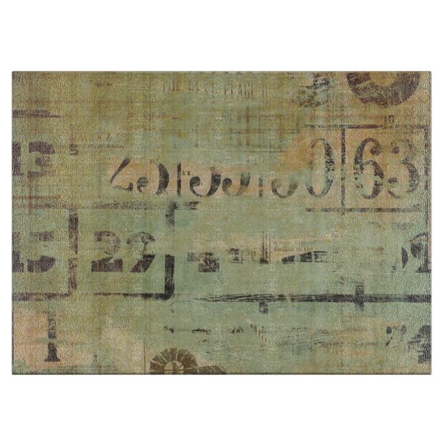 Rustic Bingo Collage Farm Cutting Board (Front)