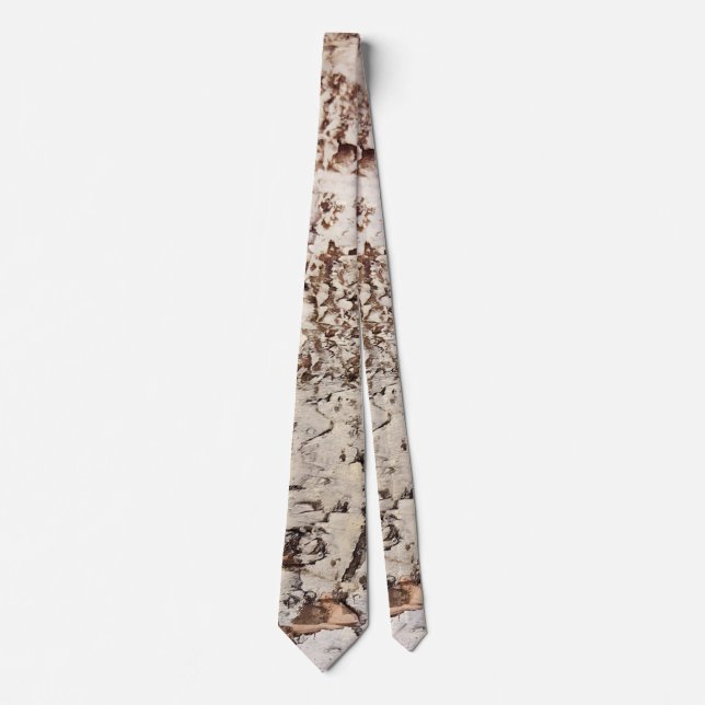 Rustic Birch Tree Bark  Tie (Front)