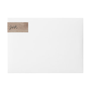 Rustic Birch Trees Deer Wedding Wrap Around Label