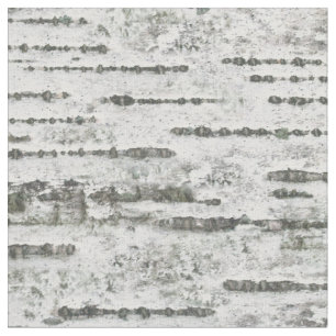 Rustic Birch Wood Tree Bark White Gray Fabric