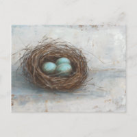 Rustic Bird Nest - Blue