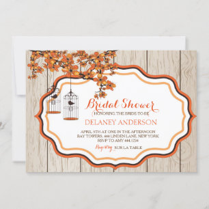 Rustic Birdcage floral Bridal Shower Invitation