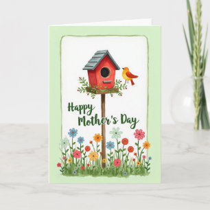 Rustic Birdhouse Mothers Day Card