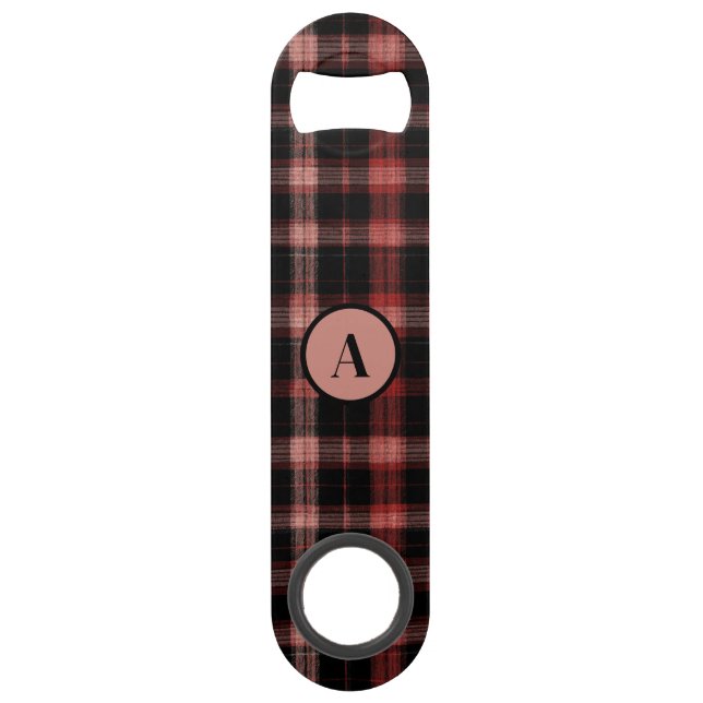 Rustic Black and Red Plaid Pattern (Front)