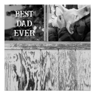 Rustic Black and White Photo of Wood and Windows Poster