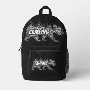 Rustic Black  Bears in the Forest Printed Backpack