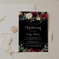 Rustic Black Botanical Christening