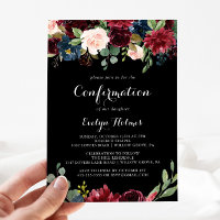 Rustic Black Botanical Confirmation 