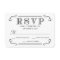 Rustic Black Burlap RSVP Wedding Reply