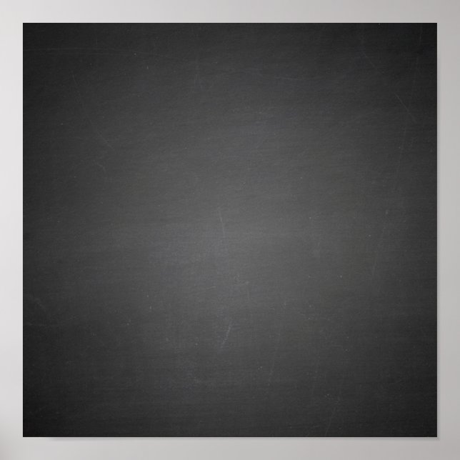 Rustic Black Chalkboard Printed Poster (Front)
