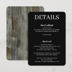 Rustic Black Forest Enclosure Card
