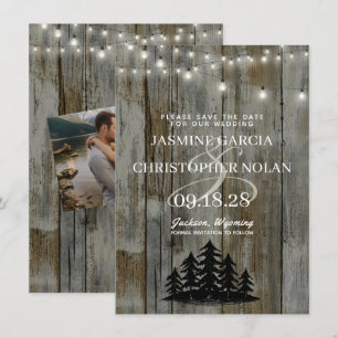 Rustic Black Forest Save The Date