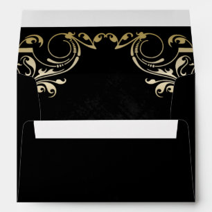 rustic Black gold frame envelope