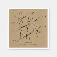 Rustic Black Kraft Happily Ever After Engagement