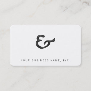 Rustic Black Letterpress Ampersand Business Card