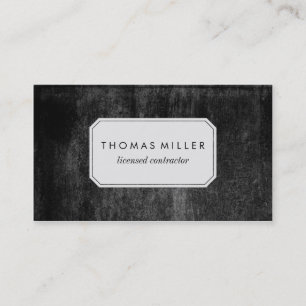 Rustic Black Professional Business Card