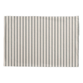 Rustic Black Striped French Ticking Pillow Cases