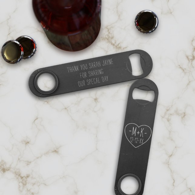 Rustic Black Thank You Wedding Bar Key (Creator Uploaded)