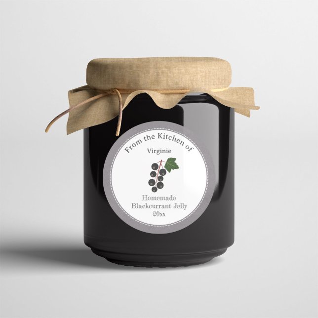 Rustic Blackcurrant Jelly Label Sticker (Rustic Blackcurrant Jelly Label Sticker)