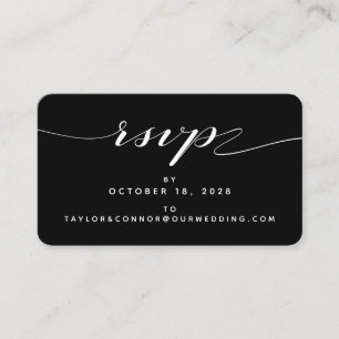 Rustic Blacksmith Calligraphy RSVP Online Card