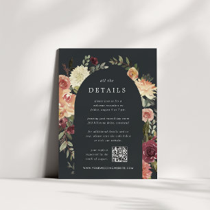 Rustic Bloom All-in-One Wedding Details Enclosure Card