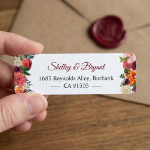 Rustic Bloom Burgundy Red Orange Floral