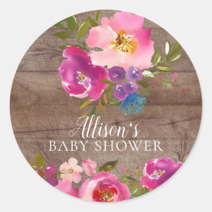Rustic Bloom Floral Baby Shower Envelope Seal