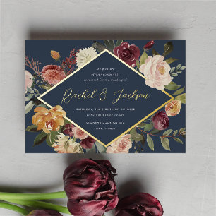 Rustic Bloom Geometric Floral Wedding