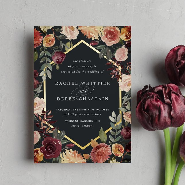 Rustic Bloom Geometric Watercolor Floral Wedding (Creator Uploaded)