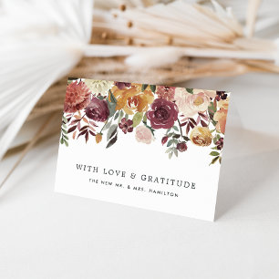 Rustic Bloom Personalised Thank You Card
