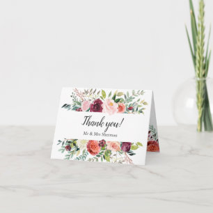Rustic Bloom    Photo Wedding Thank You Card